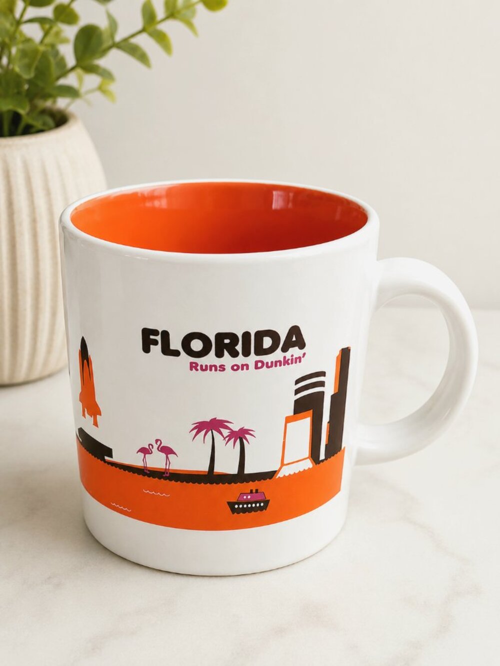 Dunkin' Donuts Florida Runs On Dunkin' 2012 Ceramic Mug 12 Oz Destination Series